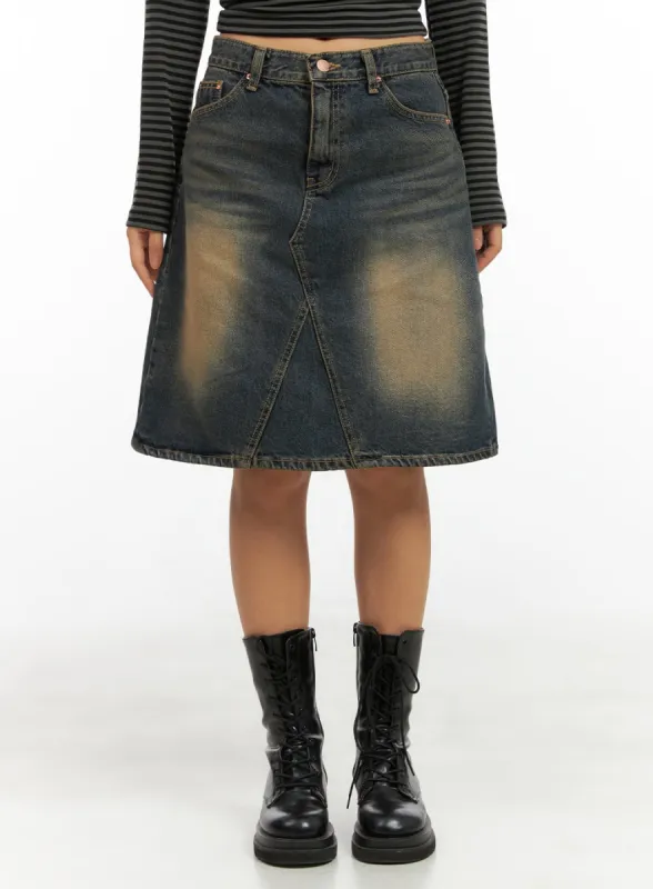 Denim Dream Midi Skirt CG423 sold by Lewkin