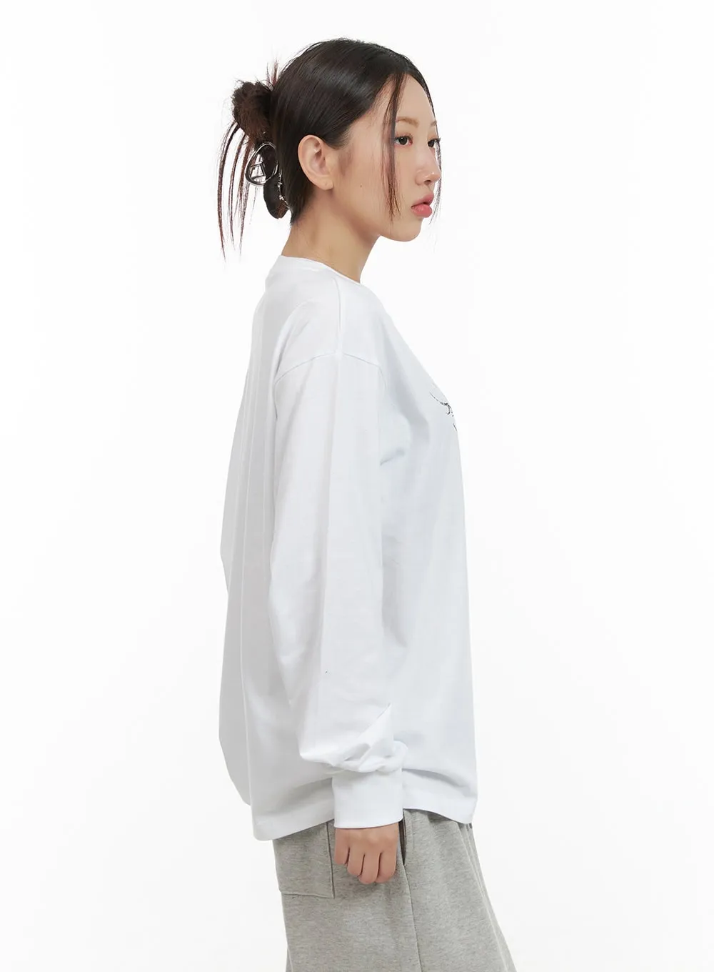 Cotton Graphic Oversize Long Sleeve CG423 sold by Lewkin product image thumbnail 4