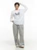 Cozy Banded Graphic Sweatpants CG423 sold by Lewkin
