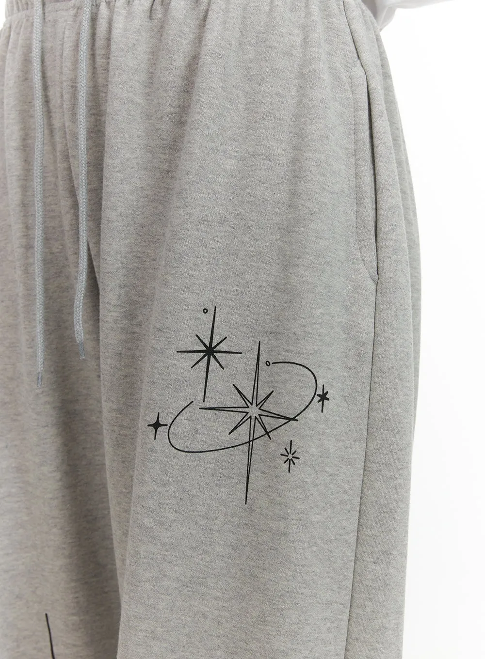 Cozy Banded Graphic Sweatpants CG423 sold by Lewkin product image thumbnail 3