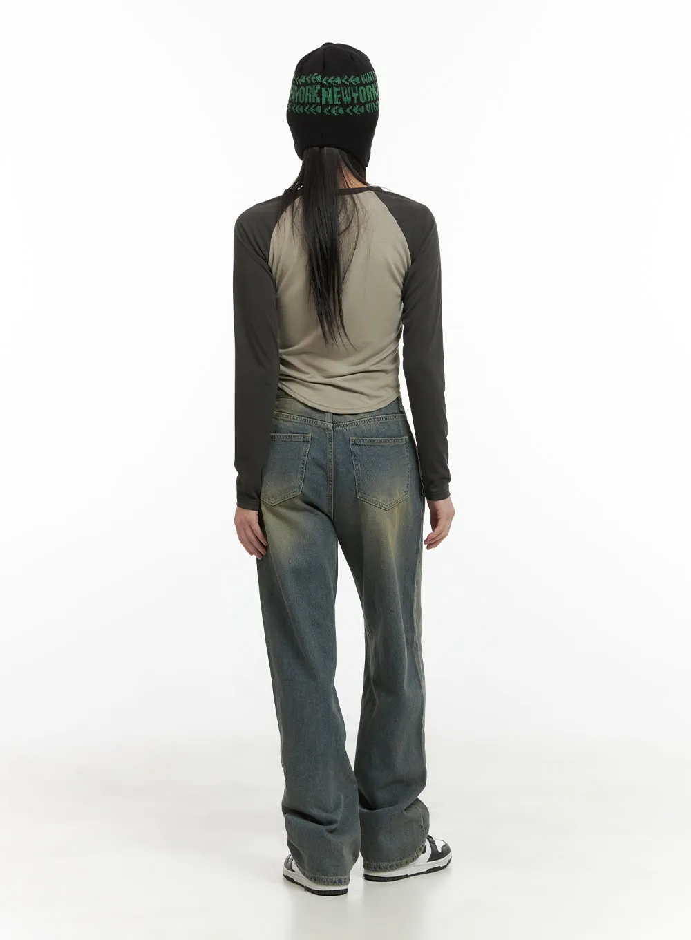 Faye Washed Wide Leg Jeans CG426 sold by Lewkin product image thumbnail 4