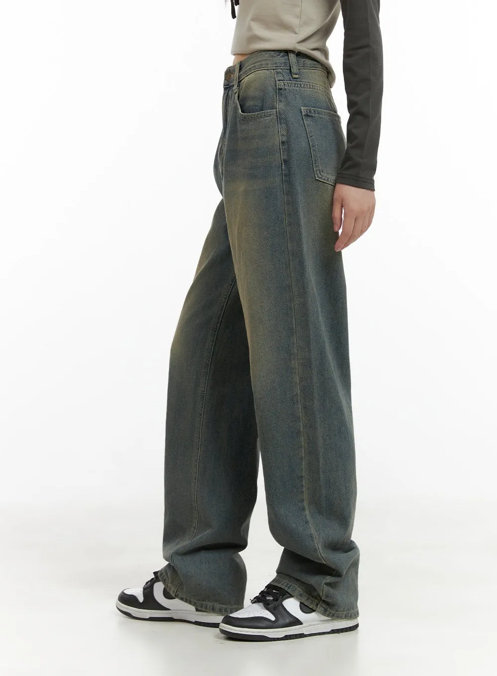 Faye Washed Wide Leg Jeans CG426 sold by Lewkin product image thumbnail 5