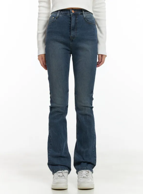 Pixie Slim Washed Bootcut Jeans CG427 sold by Lewkin