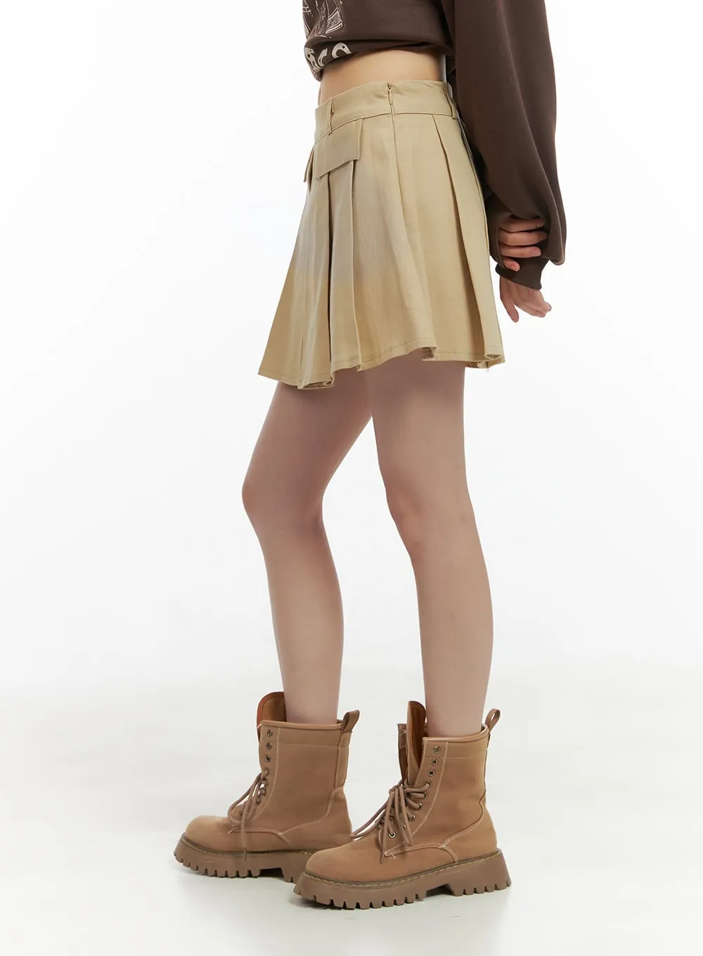 Box Pleated Mini Skirt CG427 sold by Lewkin product image thumbnail 5