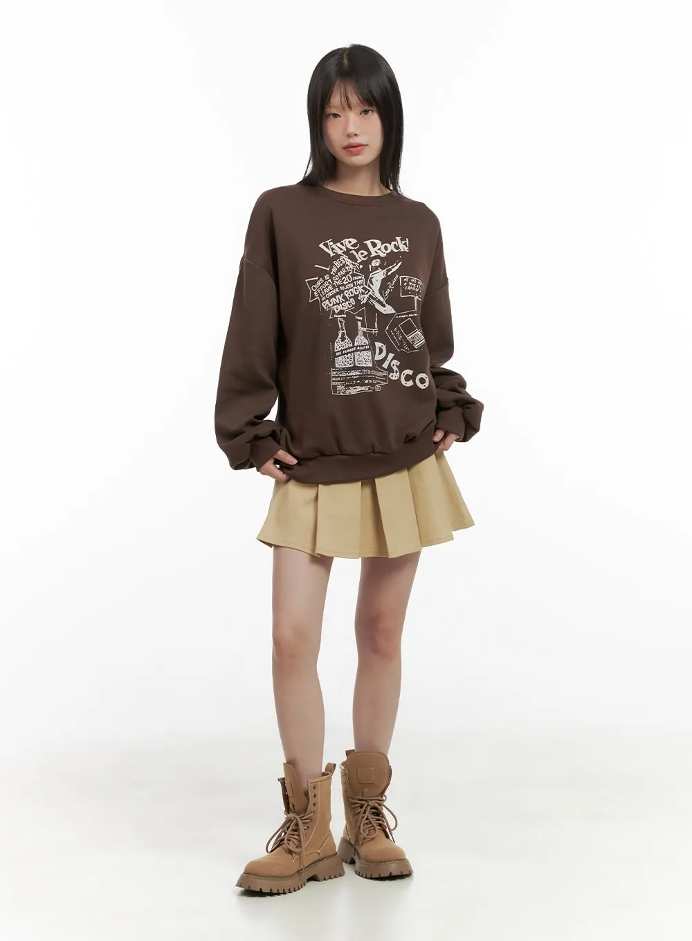 Box Pleated Mini Skirt CG427 sold by Lewkin product image thumbnail 2