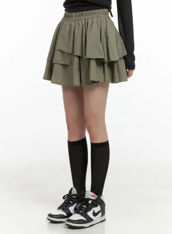 Ruffle Mini Skirt CG427 sold by Lewkin