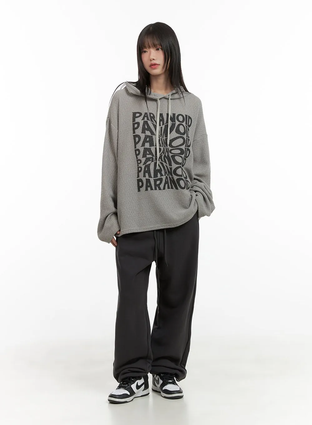 Cotton Lettering String Sweatpants CG427 sold by Lewkin product image thumbnail 2