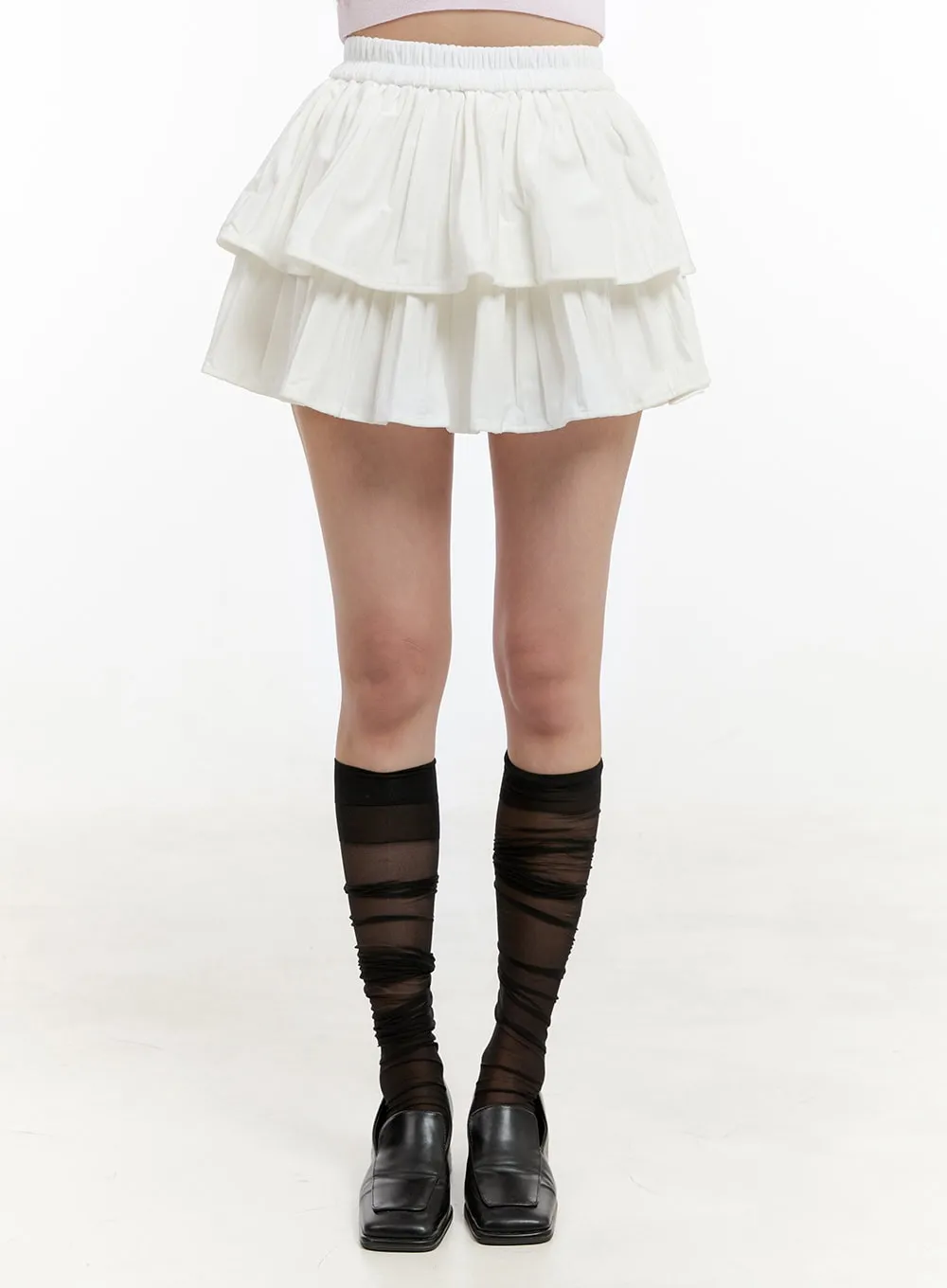 Cotton Ruffle Hem Mini Skirt OG428 sold by Lewkin product image thumbnail 2