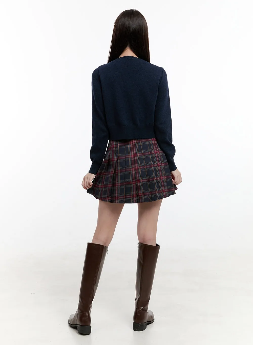 Checkered Pleated Mini Skirt OG428 sold by Lewkin product image thumbnail 5