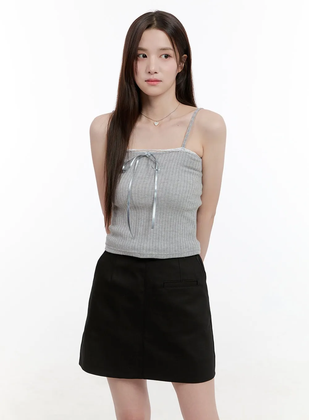 Ribboned Cami Top and Cardigan Set OG428 sold by Lewkin product image thumbnail 4