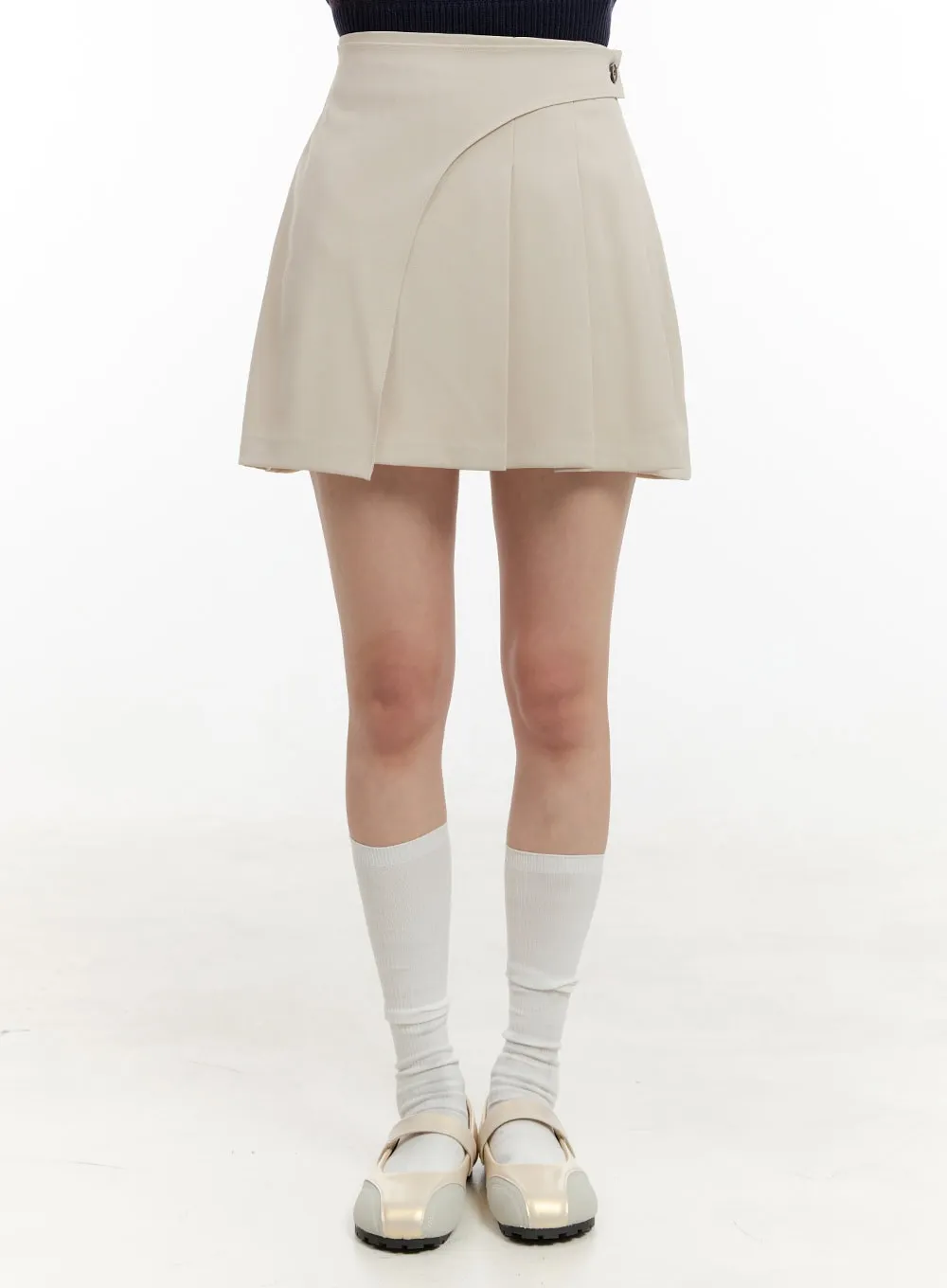 Asymmetrical Pleated Mini Skirt OG429 sold by Lewkin product image thumbnail 2