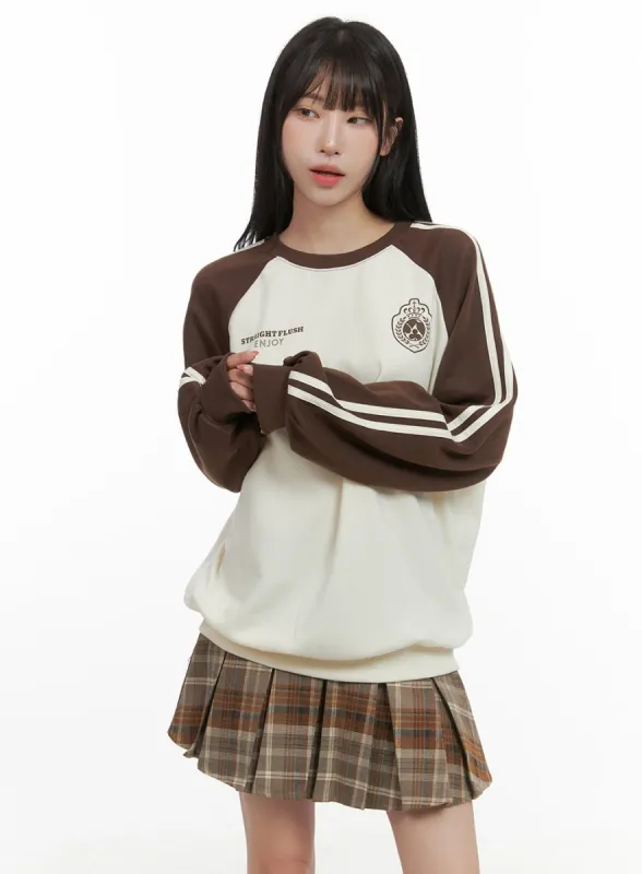 Raglan Sleeve Graphic Sweatshirt CG430 sold by Lewkin