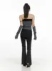 X-Strap Halter Crop Top with Warmers CG430 sold by Lewkin