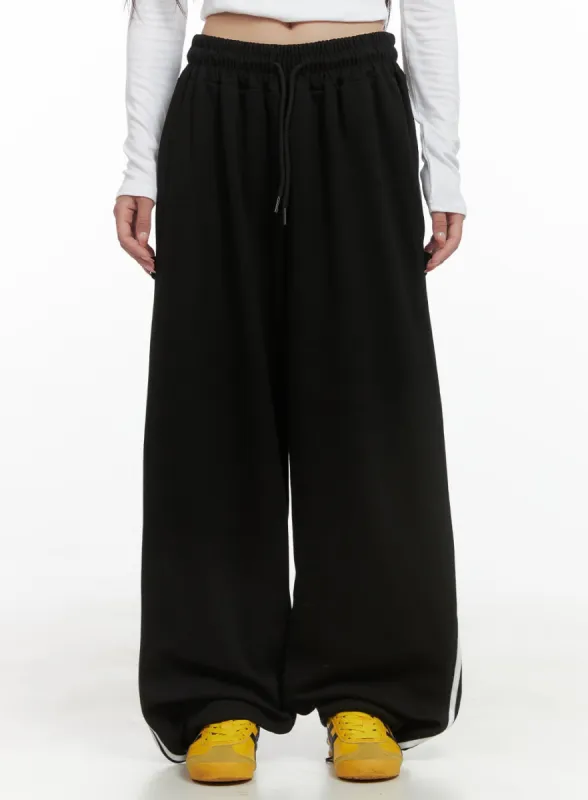 Snap-Button Track Sweatpants CG430 sold by Lewkin