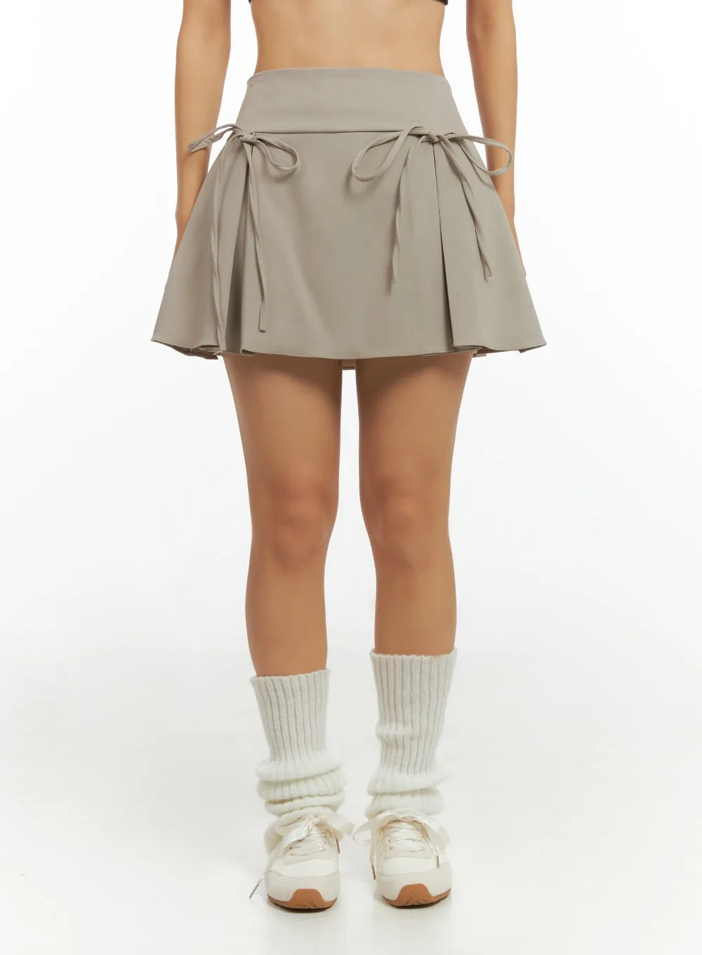 Ribbon Pleated Mini Skirt IS402 sold by Lewkin product image thumbnail 4