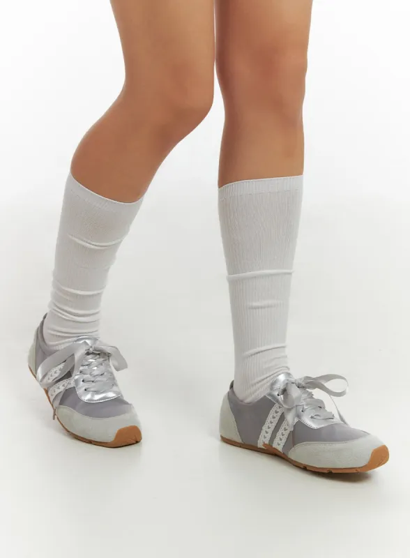 Balletcore Ribbon Lace Sneakers IS402 sold by Lewkin