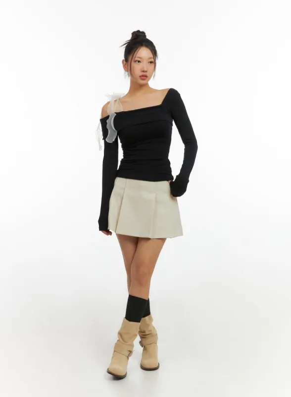 Box Pleated Bliss Mini Skirt IS402 sold by Lewkin