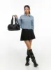 Pleated Mini Skirt IS402 sold by Lewkin