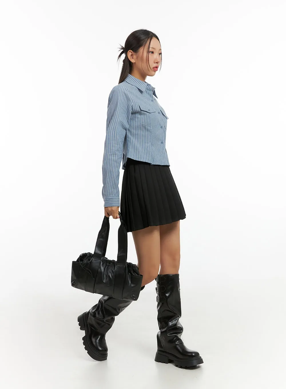 Pleated Mini Skirt IS402 sold by Lewkin product image thumbnail 3