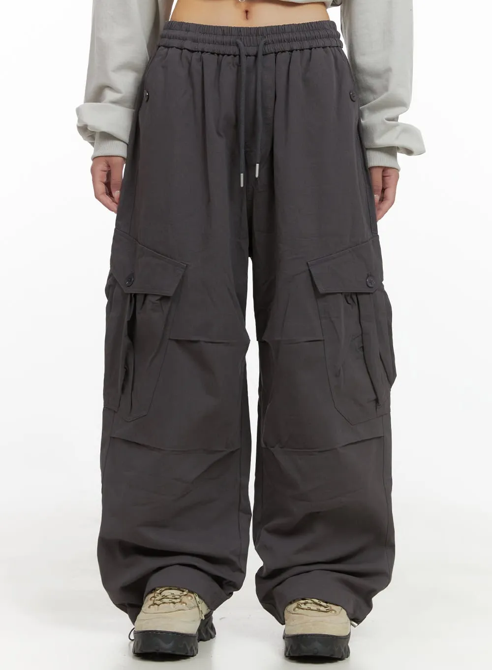 String Banded Baggy Cargo Pants CS403 sold by Lewkin
