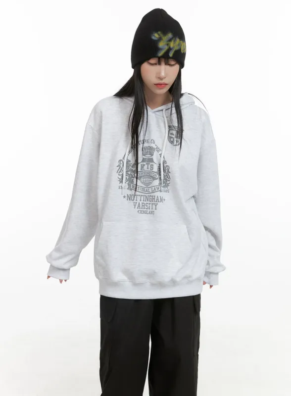 Cotton Oversize Graphic Hoodie CS403 sold by Lewkin