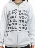 Oversize Lettering Cotton Zip Hoodie CS404 sold by Lewkin