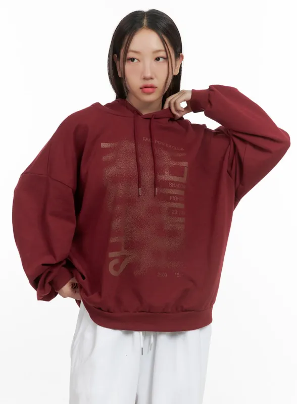 Oversized Cotton Hoodie CS404 sold by Lewkin