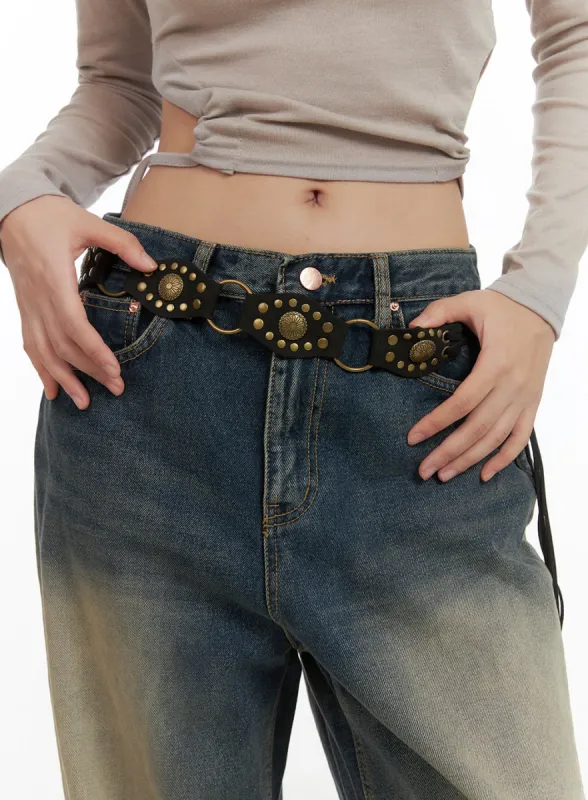 Suede Vintage Chain Belt CS404 sold by Lewkin