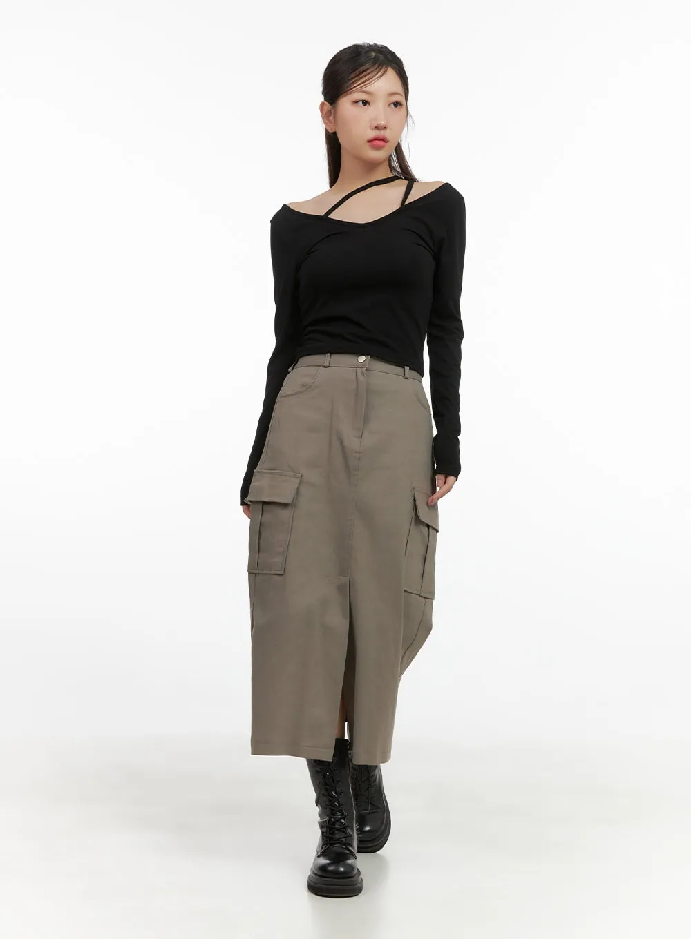Cotton Cargo Maxi Skirt CS404 sold by Lewkin product image thumbnail 2