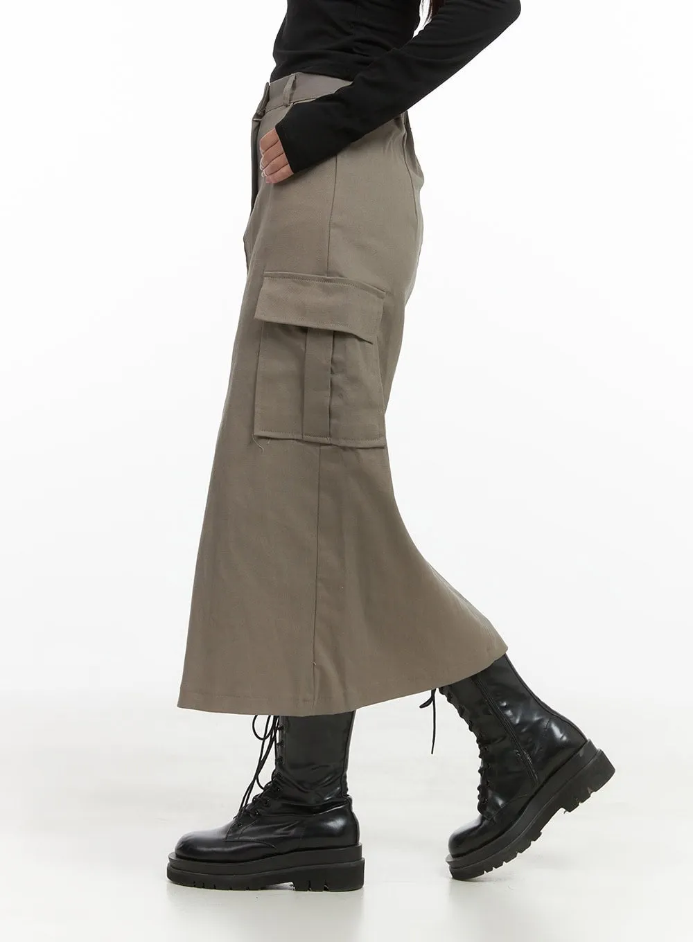 Cotton Cargo Maxi Skirt CS404 sold by Lewkin product image thumbnail 3