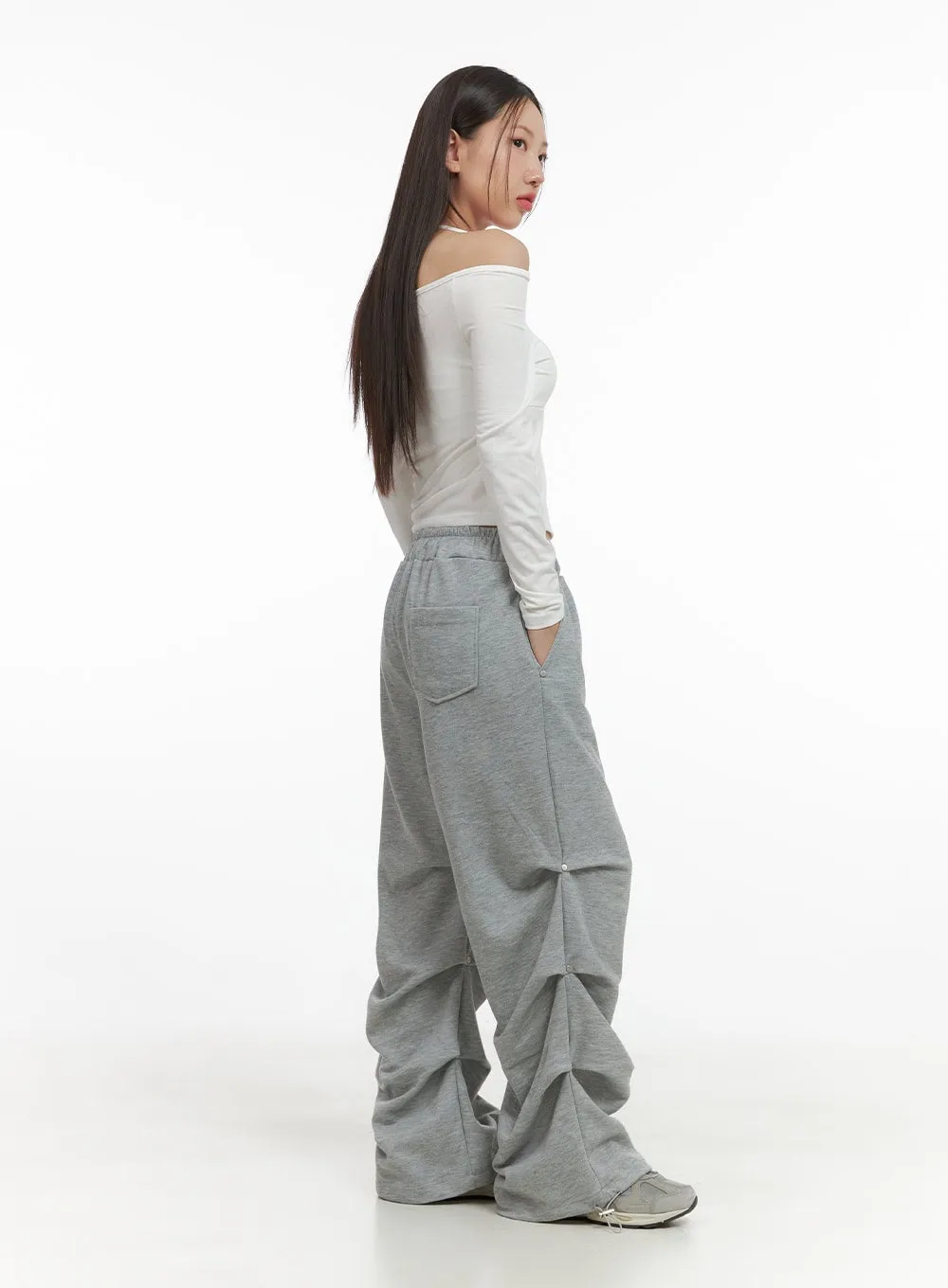 Cotton Pintuck Banded Sweatpants CS405 sold by Lewkin product image thumbnail 5
