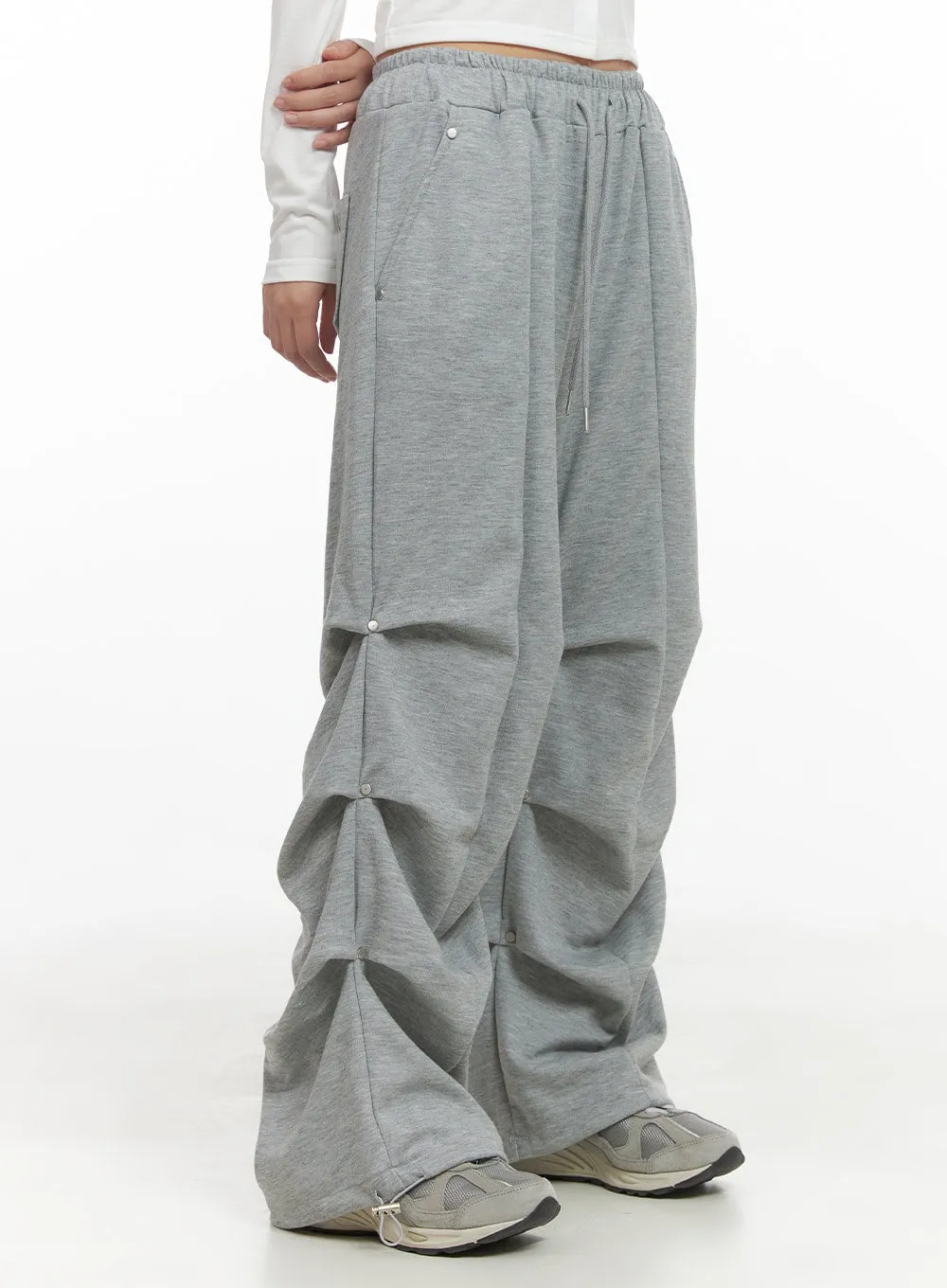 Cotton Pintuck Banded Sweatpants CS405 sold by Lewkin