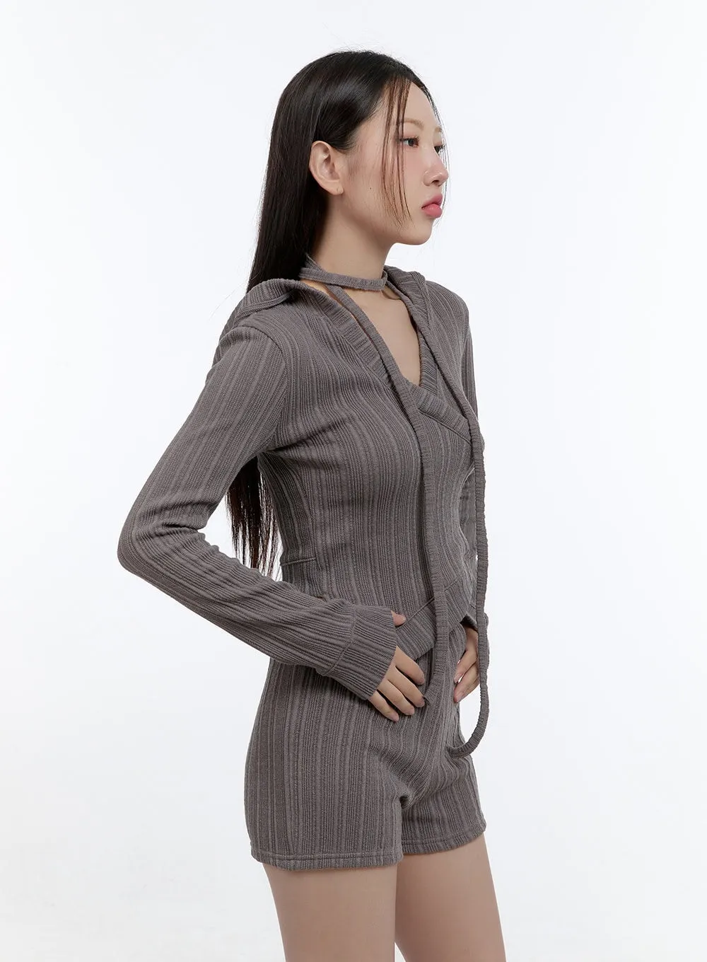 Streamline Hooded Crop Top CS406 sold by Lewkin product image thumbnail 5