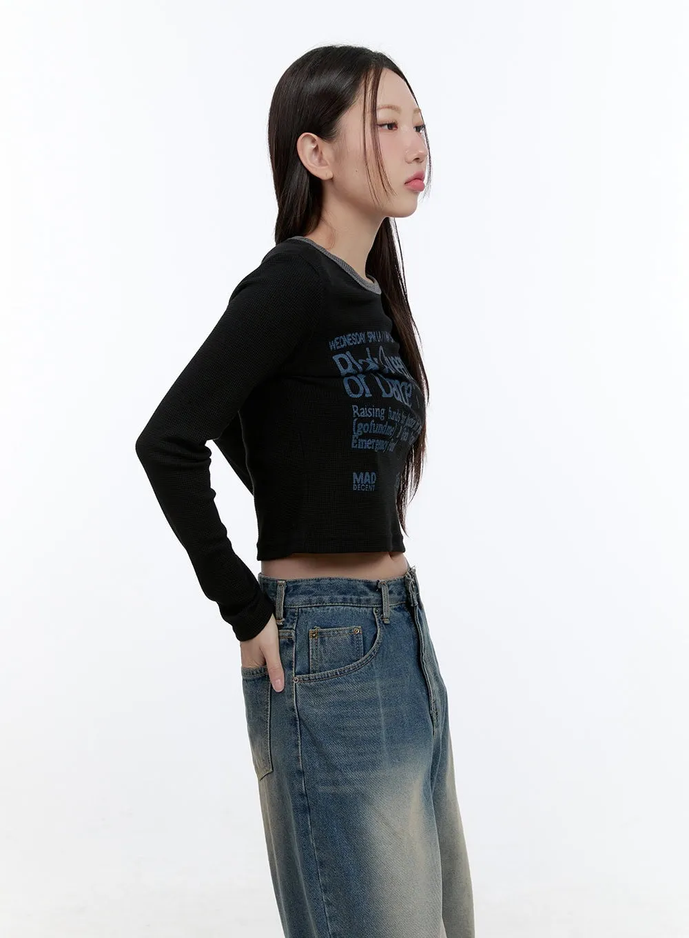SnugScript Crop Top CS406 sold by Lewkin product image thumbnail 5