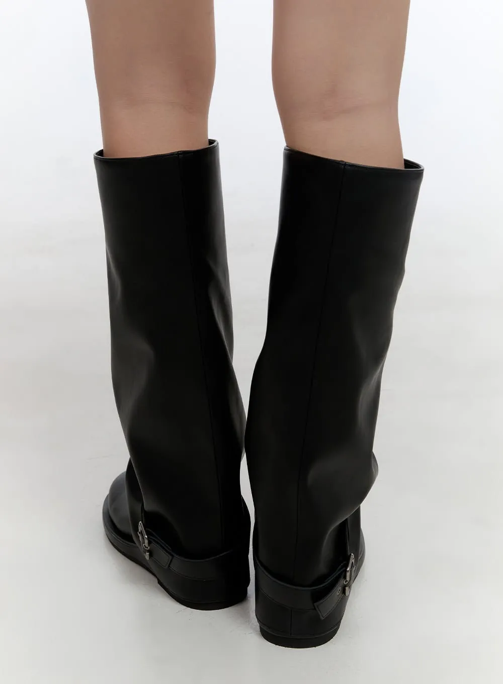 Maxi Solid Buckle Boots CS406 sold by Lewkin product image thumbnail 5