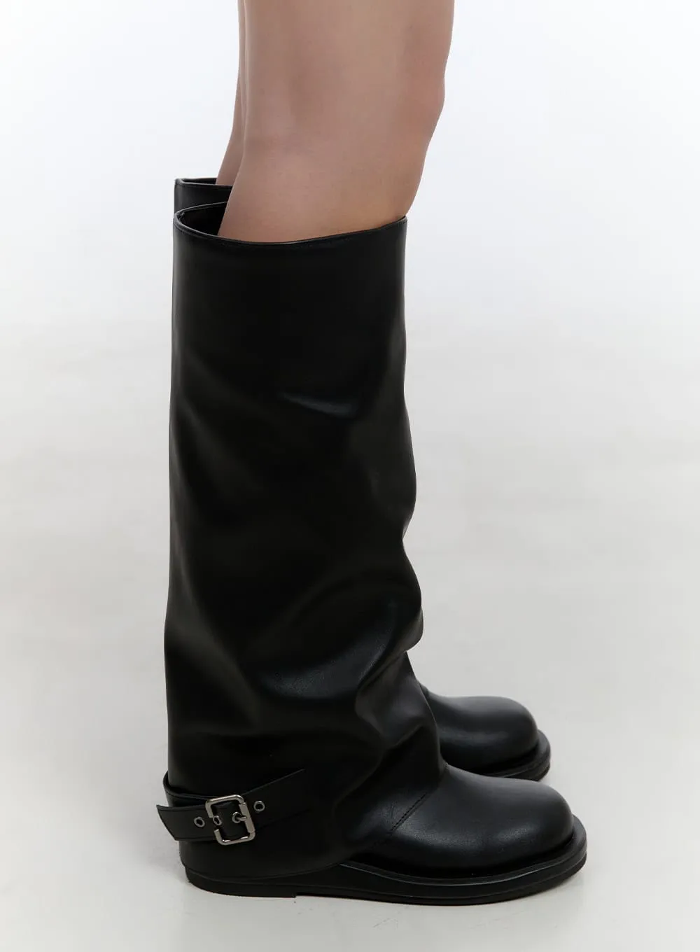 Maxi Solid Buckle Boots CS406 sold by Lewkin product image thumbnail 3