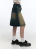 Vintage Wash Denim Midi Skirt CS406 sold by Lewkin