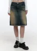 Vintage Wash Denim Midi Skirt CS406 sold by Lewkin