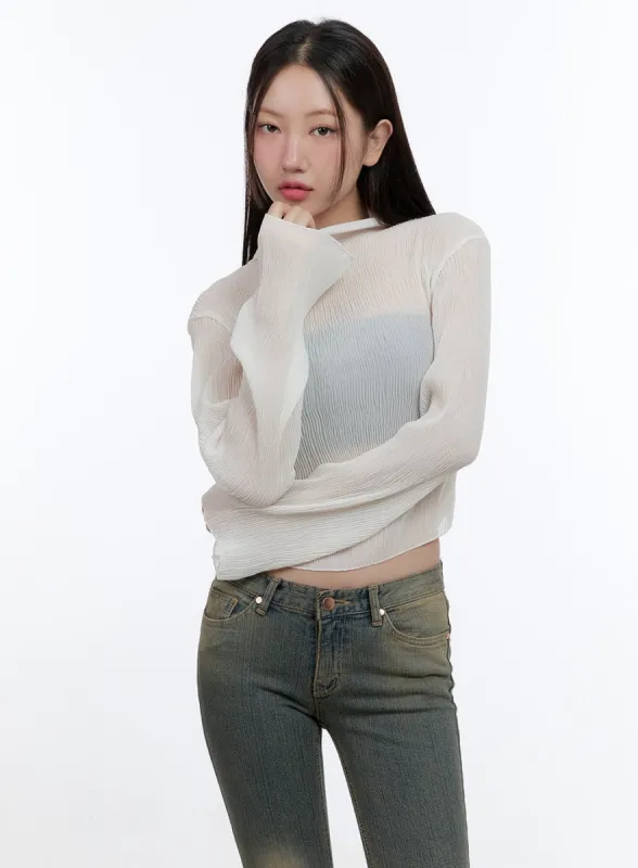 Clear View Chic Crop Top CS406 sold by Lewkin