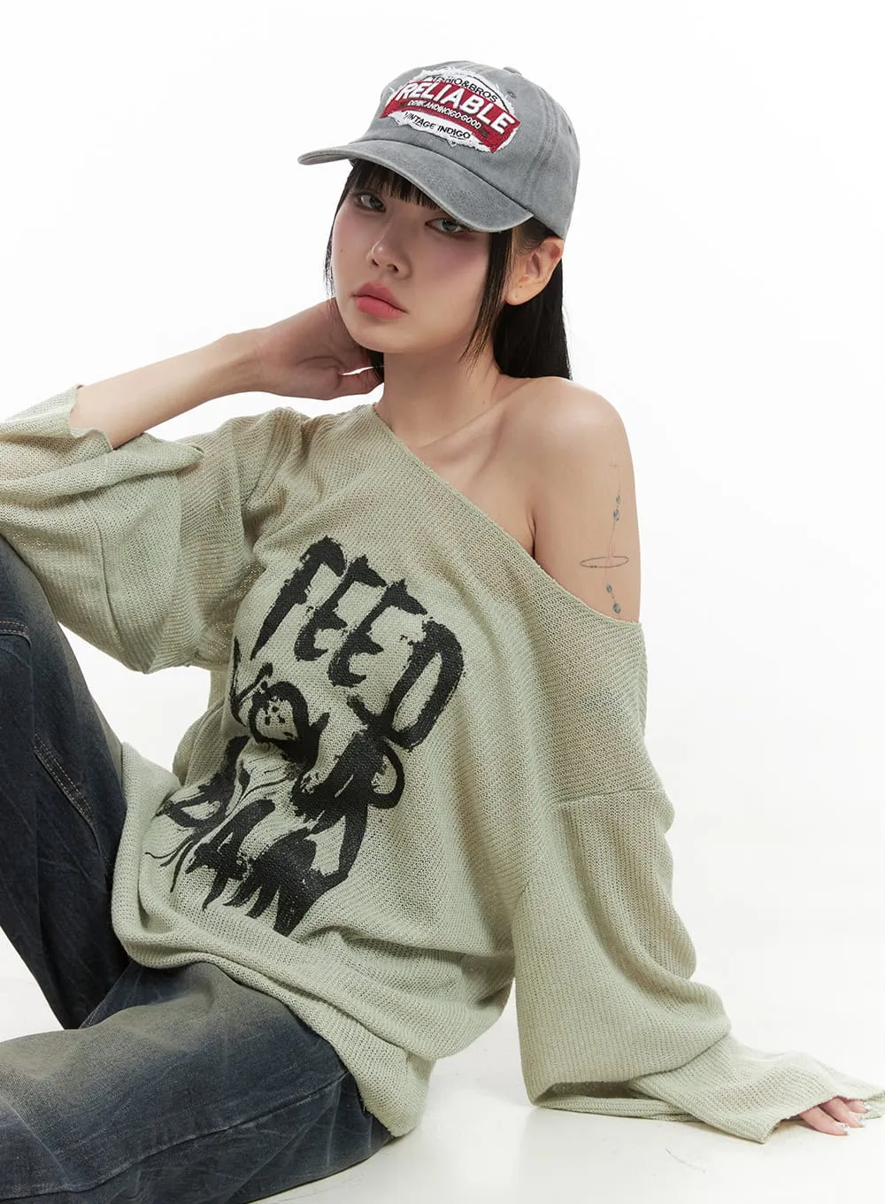 Patchwork Lettering Baseball Cap OS409 sold by Lewkin