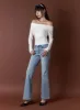 Lettering Off-Shoulder Slim Top OS409 sold by Lewkin