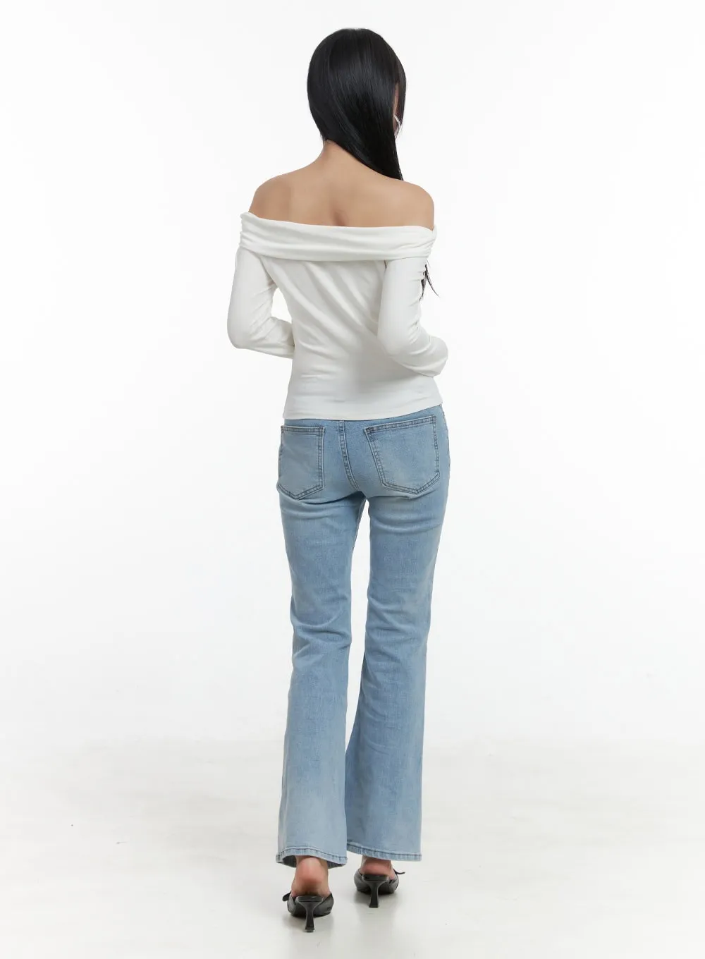 Lettering Off-Shoulder Slim Top OS409 sold by Lewkin product image thumbnail 4
