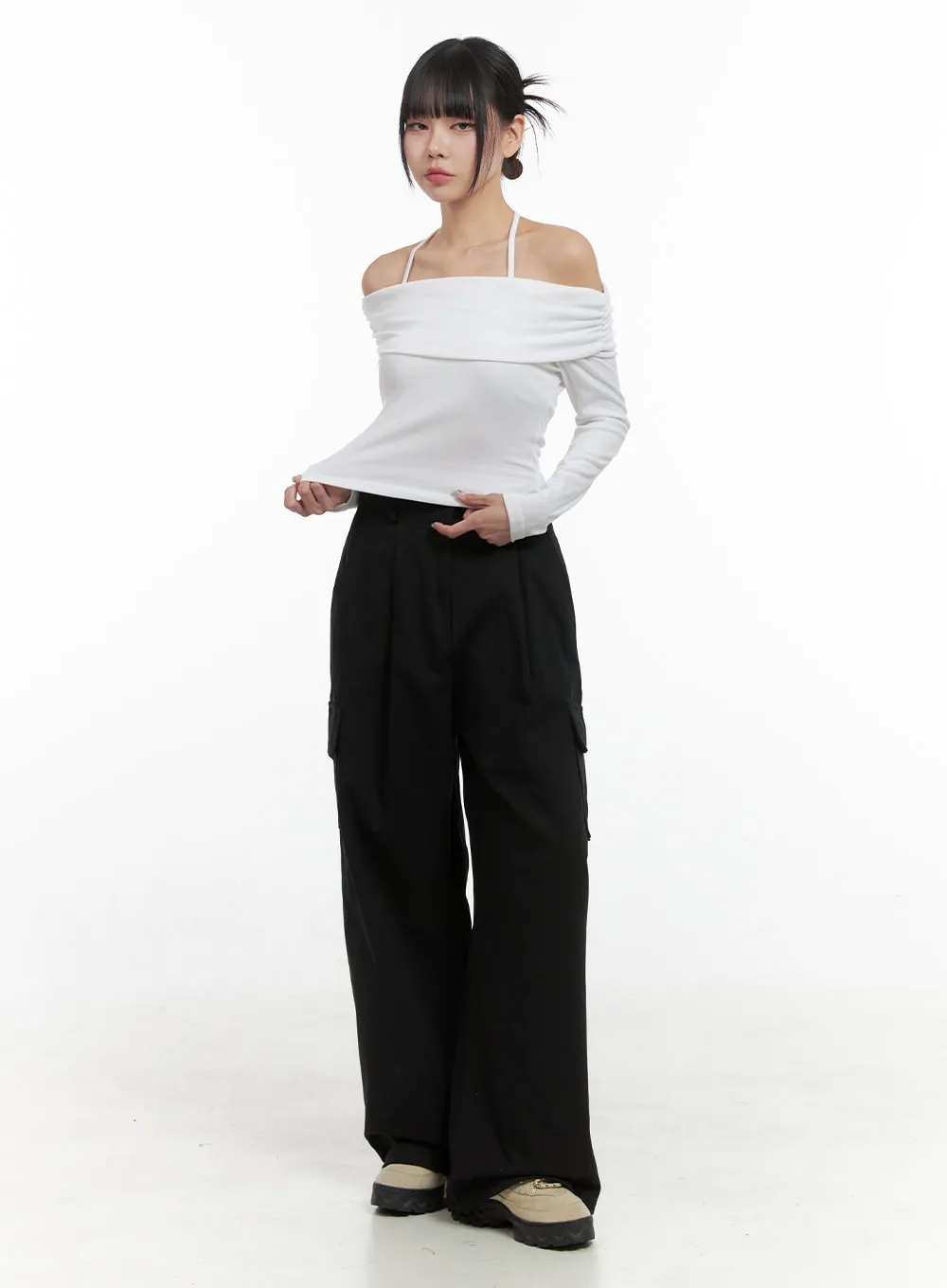 Cargo Cotton Wide Fit Pants OS409 sold by Lewkin product image thumbnail 3