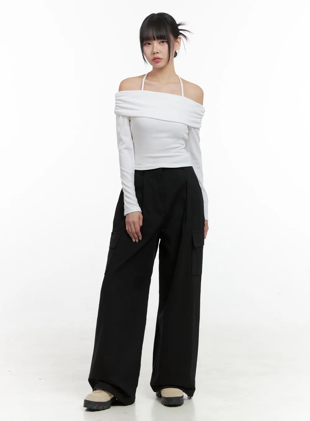Cargo Cotton Wide Fit Pants OS409 sold by Lewkin product image thumbnail 2