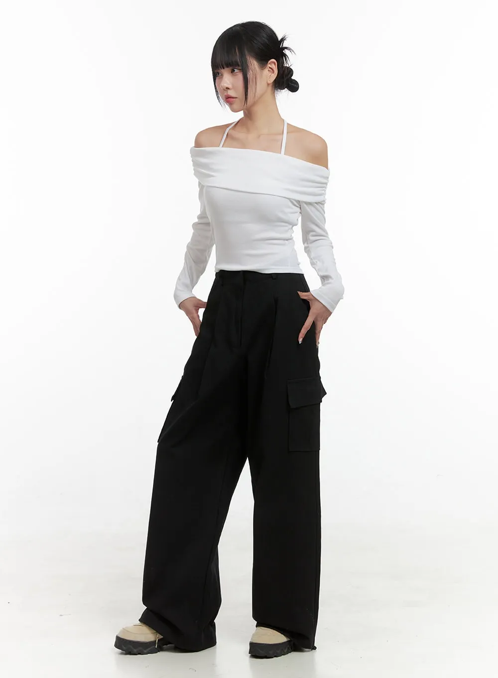 Cargo Cotton Wide Fit Pants OS409 sold by Lewkin product image thumbnail 5