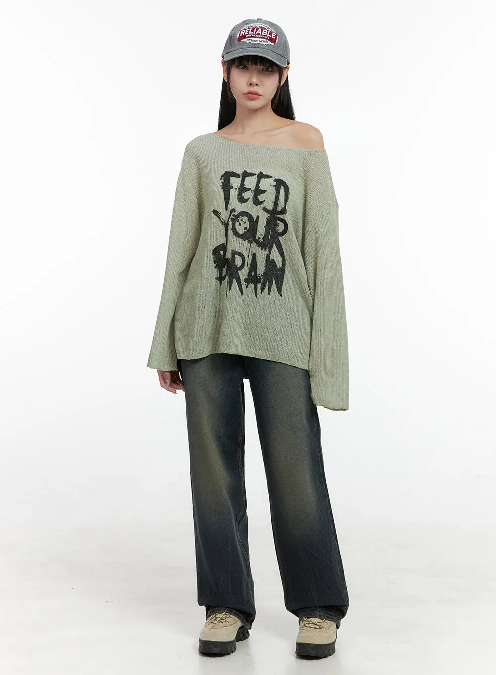 Aurora Deep-Washed Wide Leg Jeans OS410 sold by Lewkin product image thumbnail 3