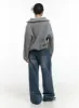 Oversized Cable Knit Zip-Up Sweater OS410 sold by Lewkin