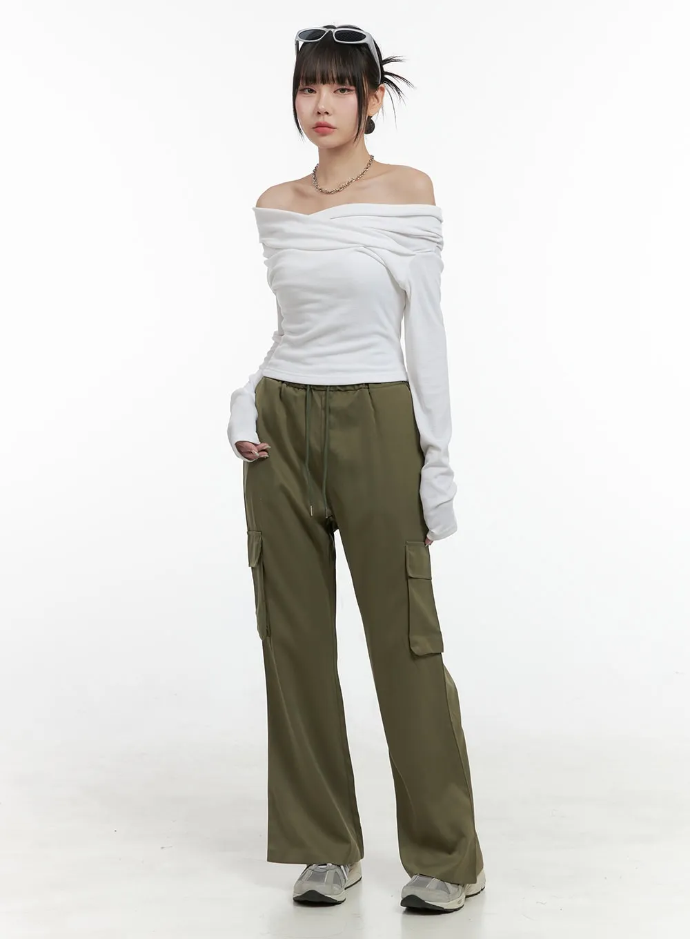 Elegant Off-Shoulder Crop Top OS410 sold by Lewkin product image thumbnail 2