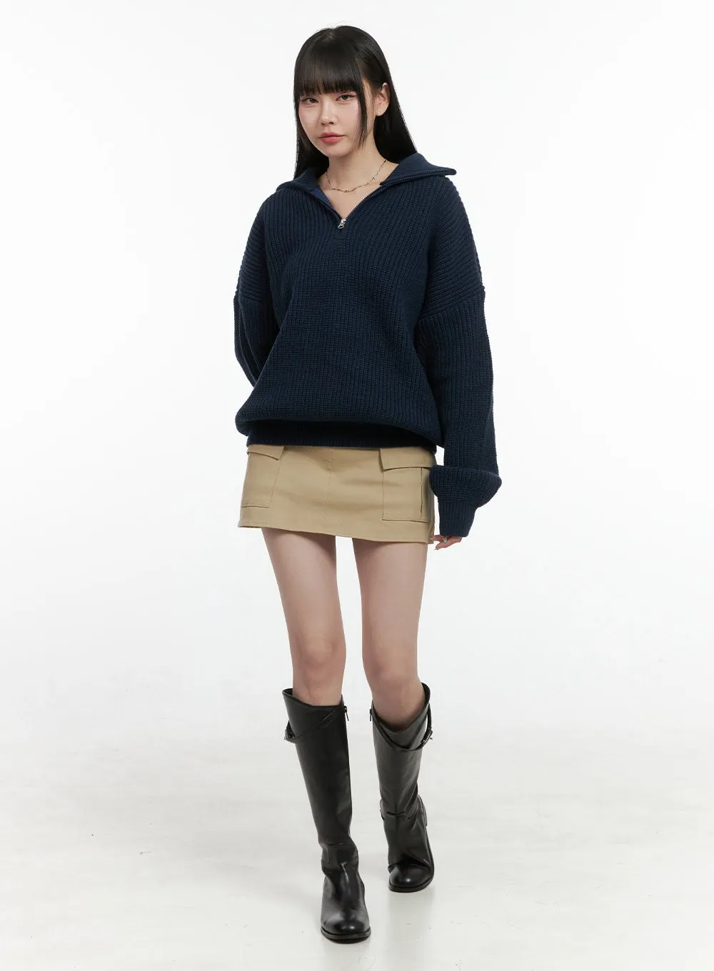 Cargo Pocketed Mini Skirt OS410 sold by Lewkin product image thumbnail 4