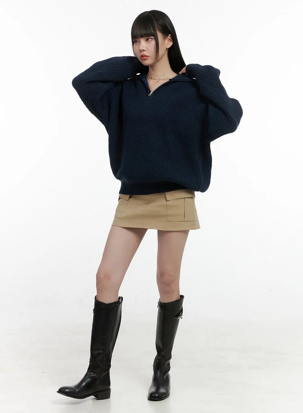 Cargo Pocketed Mini Skirt OS410 sold by Lewkin product image thumbnail 3